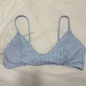 Old navy striped blue bikini top